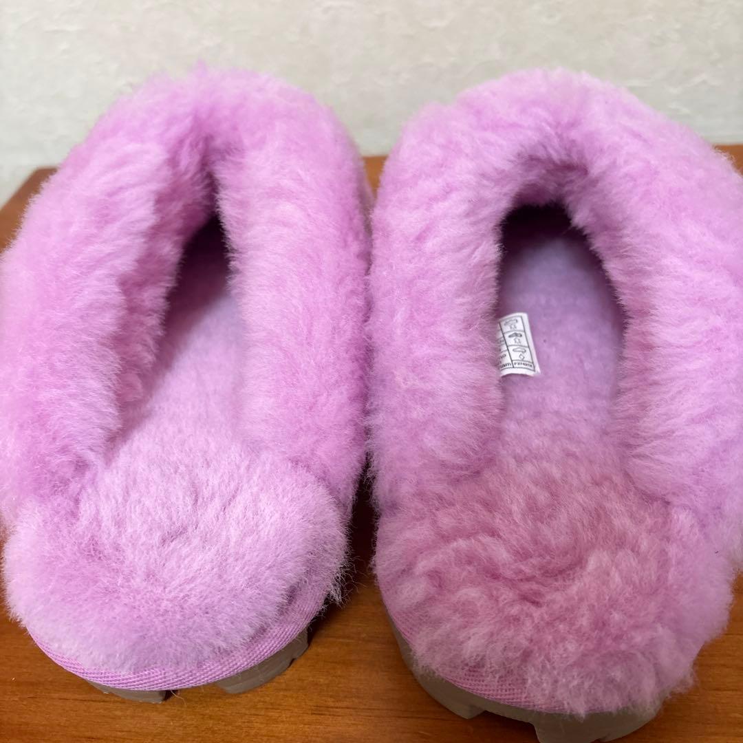 新品　UGG アグ　ムートン　桜色ピンク　スリッパ　23cm 定価19800円