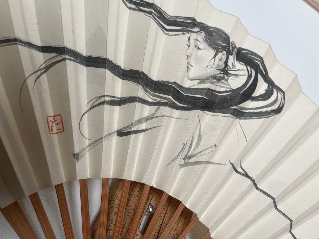 “バガボンド”　佐々木小次郎デザイン和風扇子