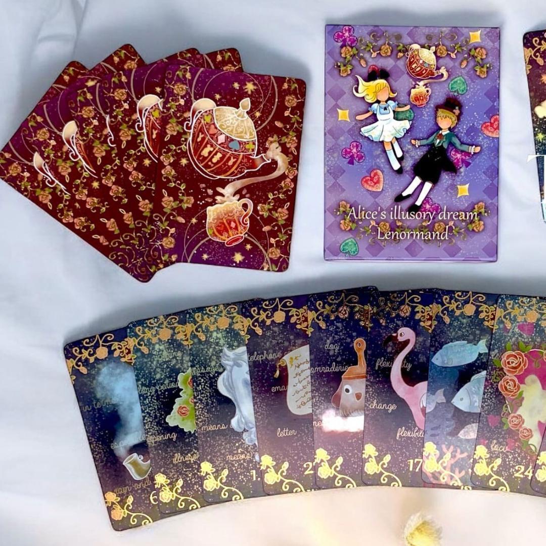 【正規品ルノルマンカード】キュートな不思議の国のアリスの世界観のデッキ✨幻想夢