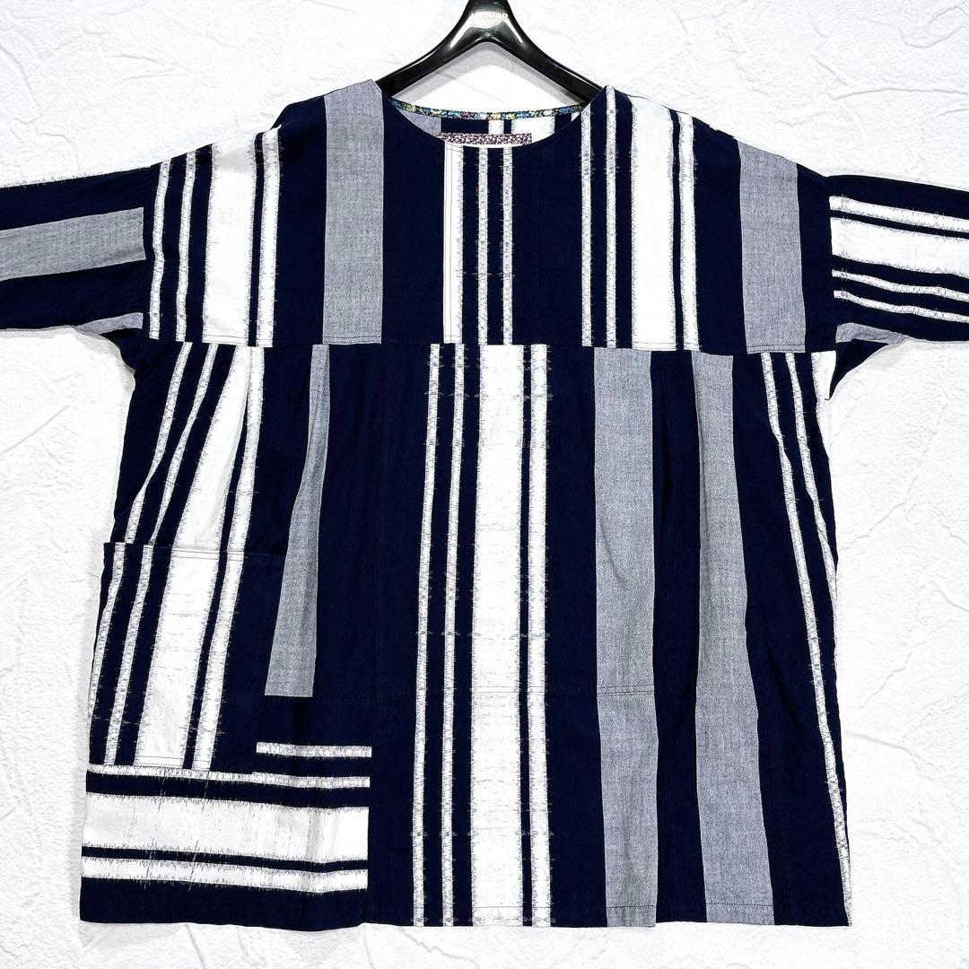 ✨美品✨KURUMI 久留米絣　チュニック　ワンピース　ギエモン　近年　コットン