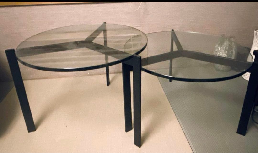 Armonia ガラステーブル ガラス製ローテーブルセット2点
