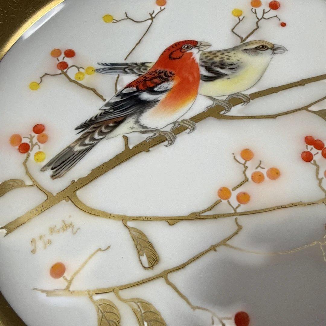 レア　ノリタケ　鳥の絵柄 陶器皿 金色装飾
