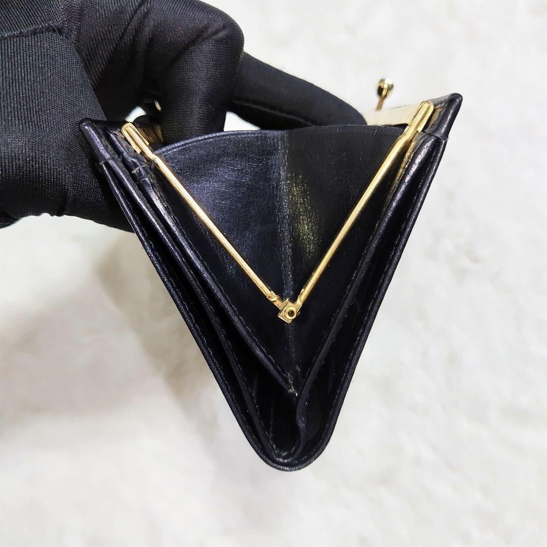 ✨️美品✨️グッチ GUCCI がま口 財布 レザー ブラック