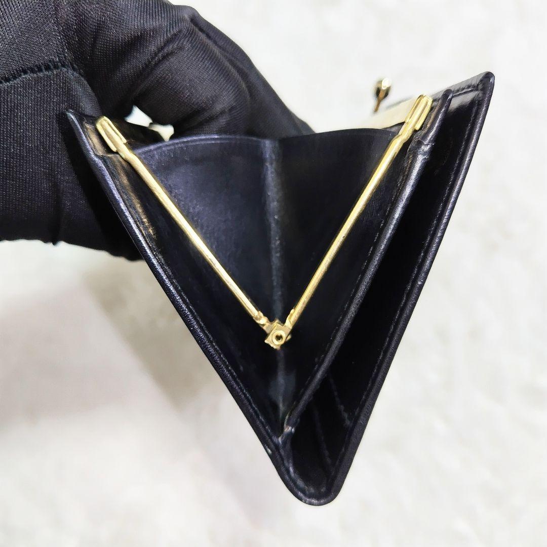 ✨️美品✨️グッチ GUCCI がま口 財布 レザー ブラック