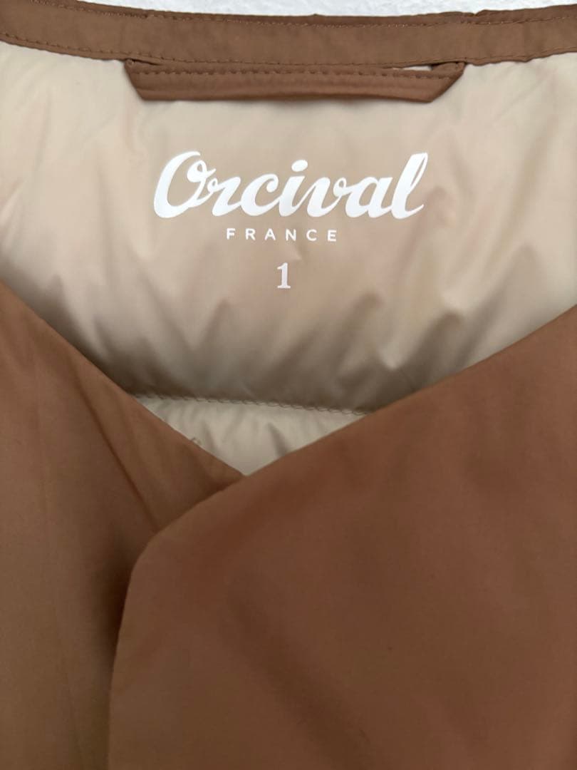 yt 　Orcivalライトダウンベスト　size1 キャメル