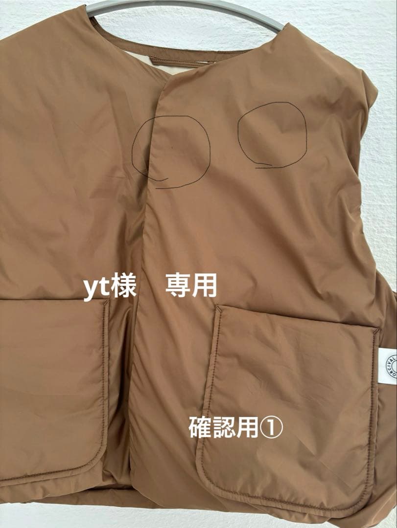 yt 　Orcivalライトダウンベスト　size1 キャメル