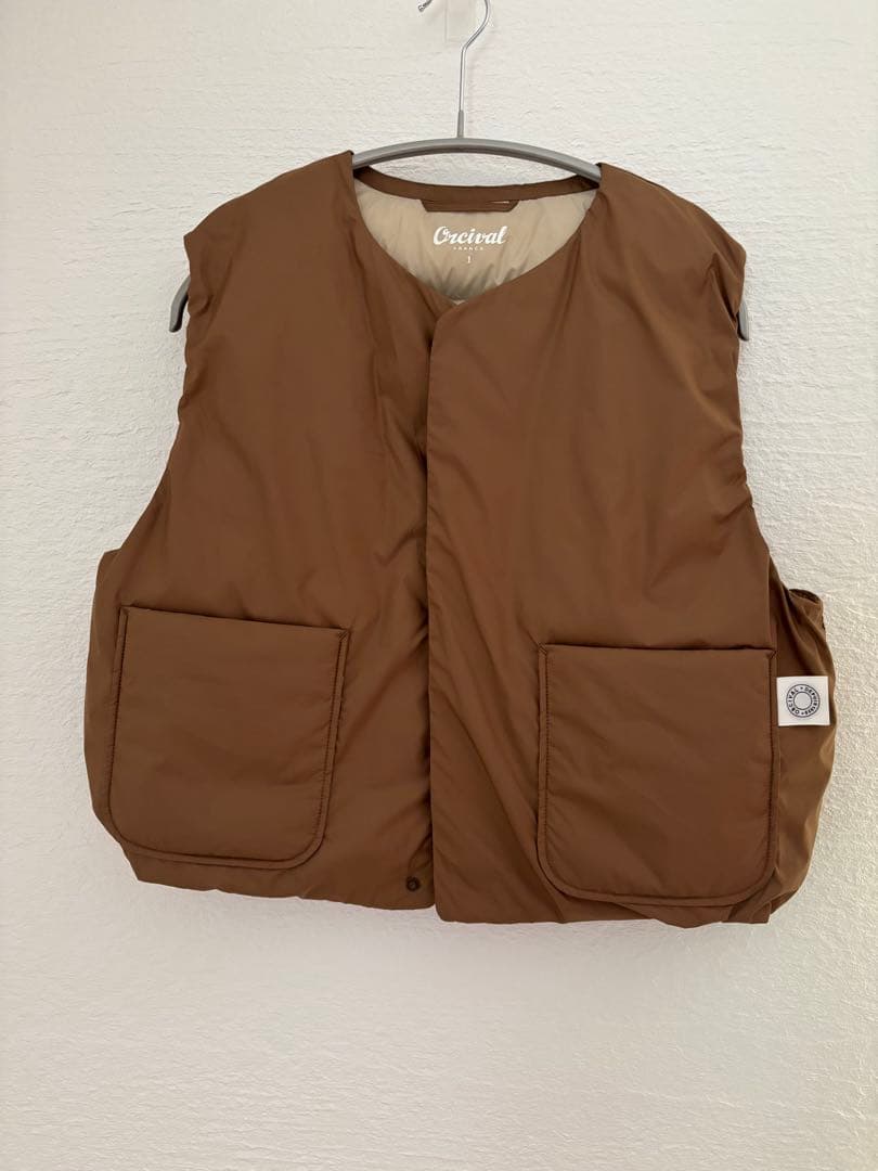 yt 　Orcivalライトダウンベスト　size1 キャメル