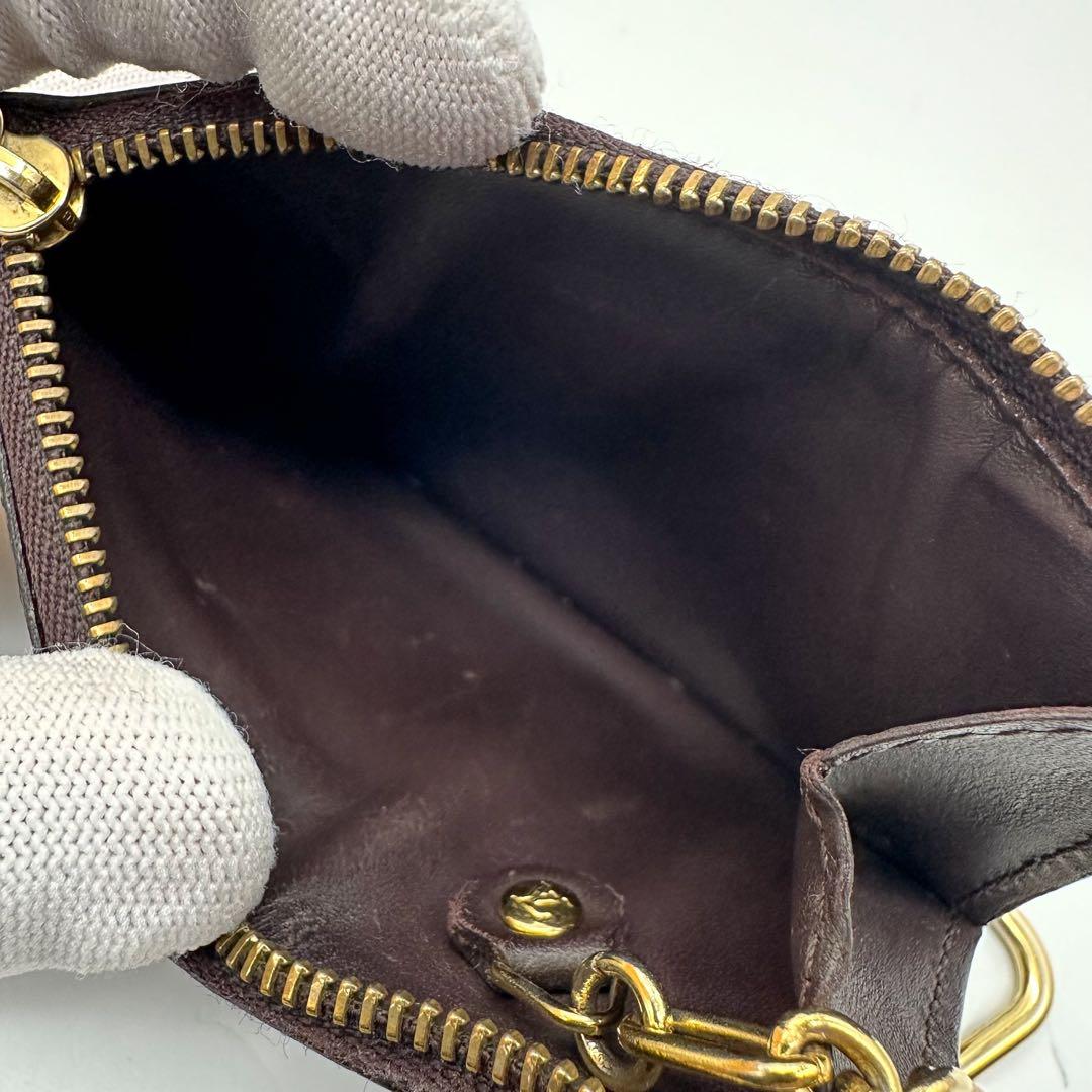 ルイヴィトン ポシェット クレ NM 新型 アマラント モノグラム キーホルダー