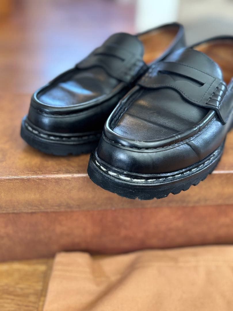 Berwick ブラック ローファー　メンズ　綺麗　パラブーツ　本革