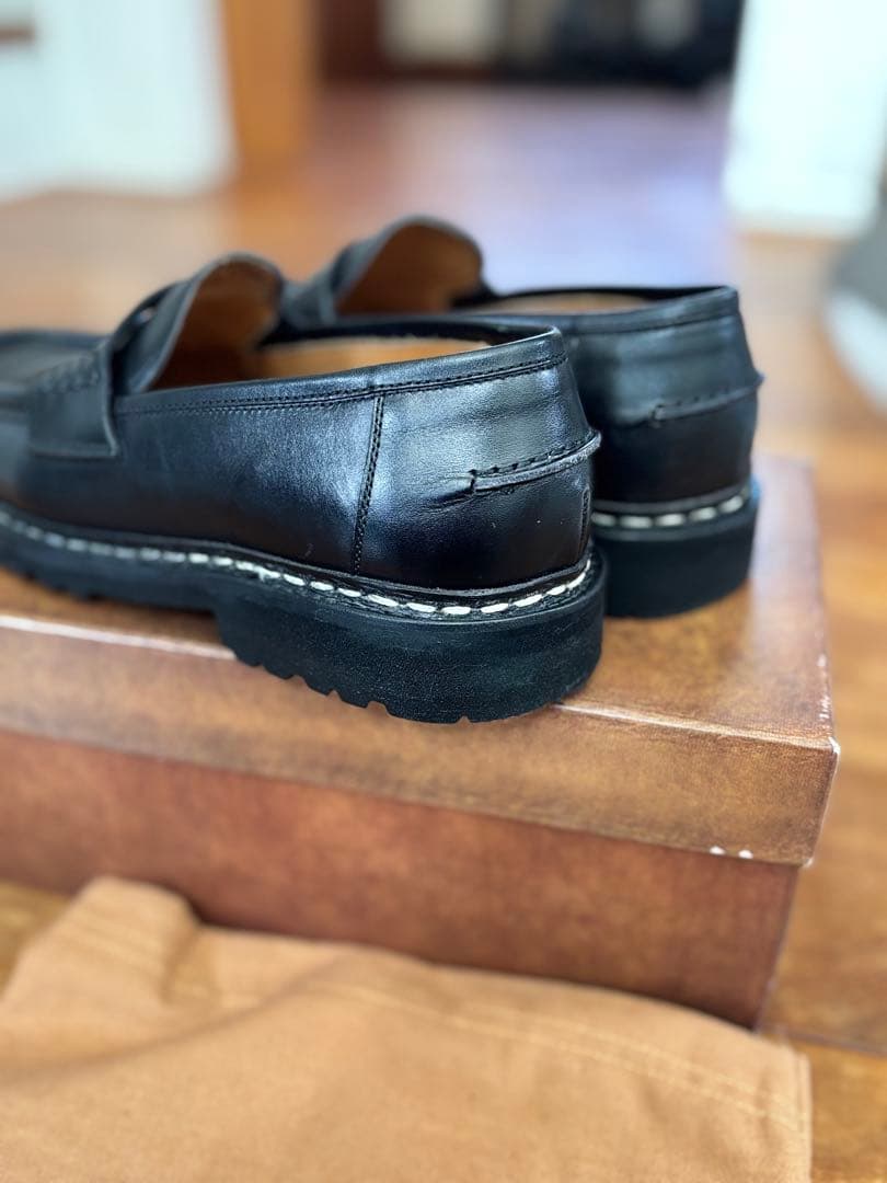 Berwick ブラック ローファー　メンズ　綺麗　パラブーツ　本革