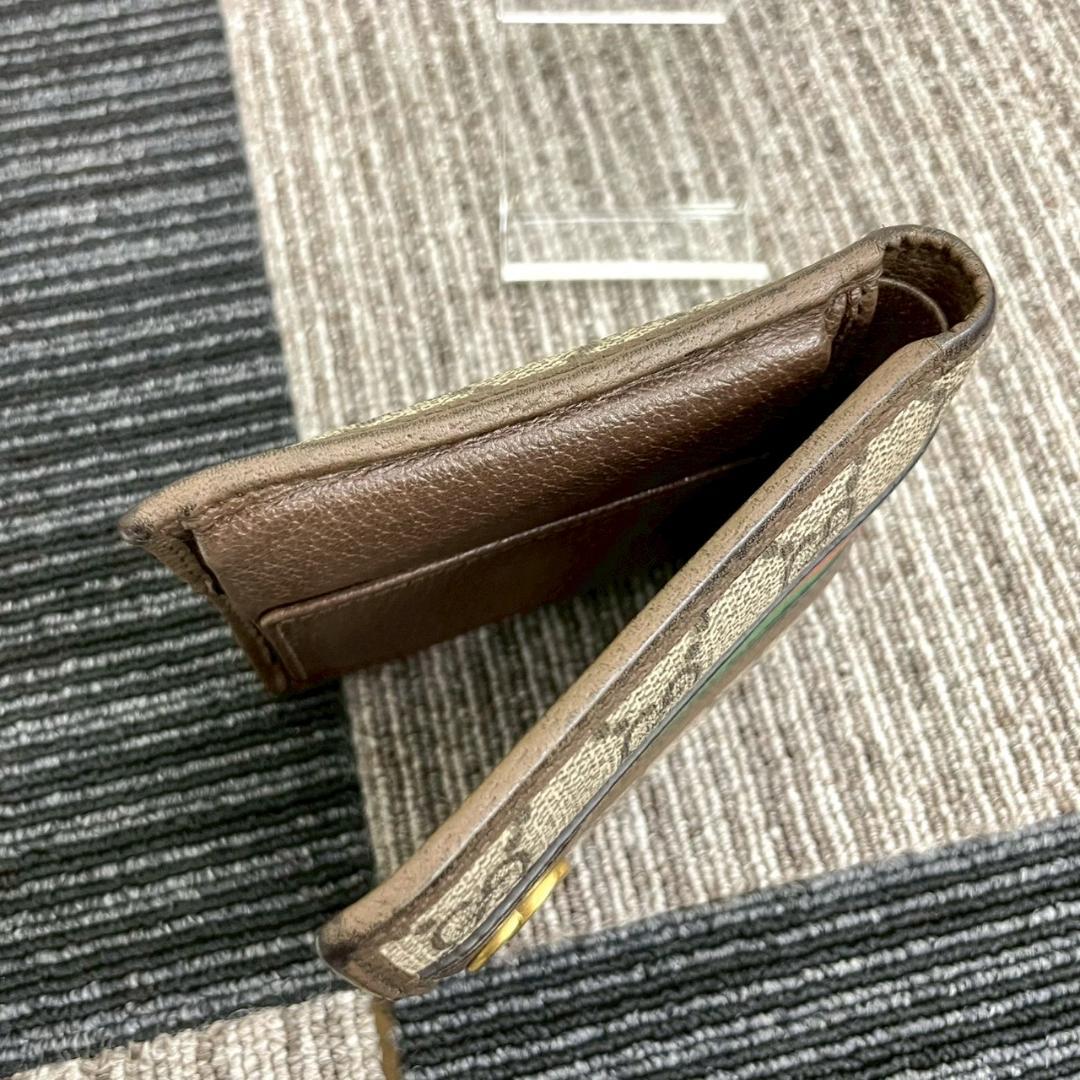 GUCCI　グッチ　シェリーライン　GG柄　二つ折り財布