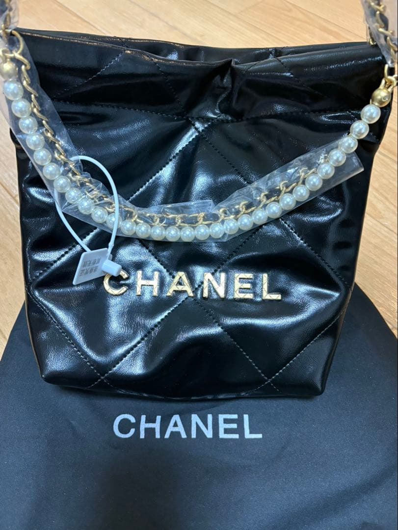 即購入可!即日発送！CHANEL ノベルティブラックレザー バッグ