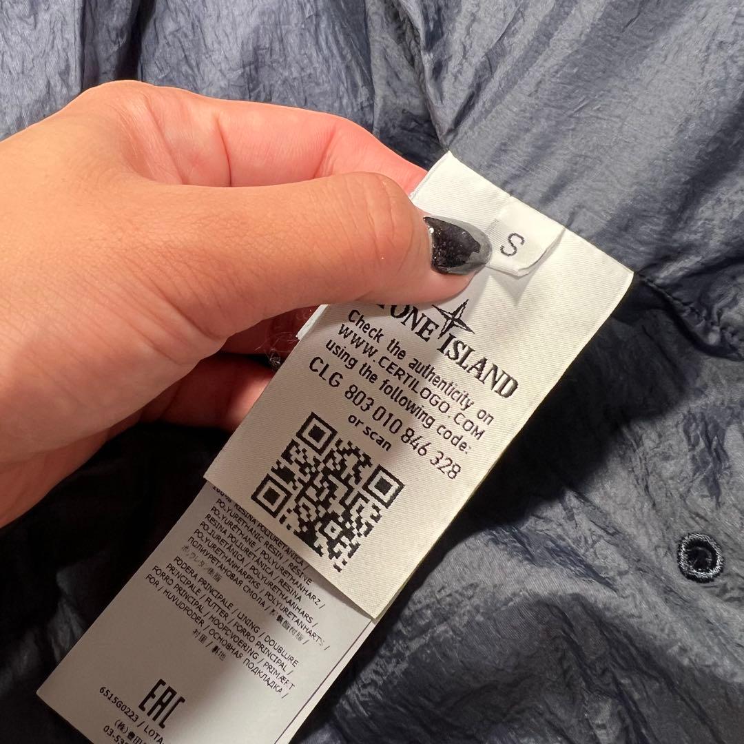 ストーンアイランド　ダウンベスト　ネイビー　S