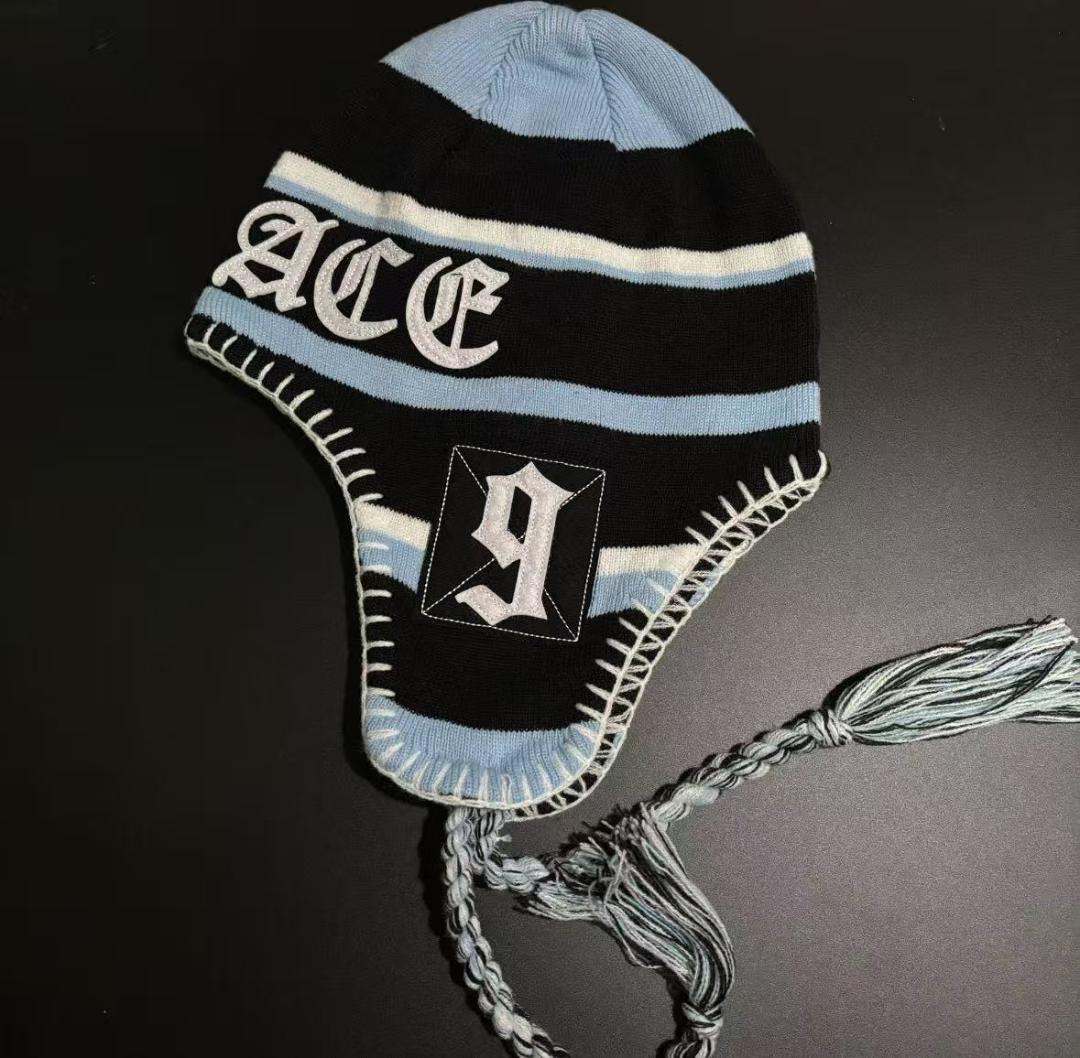 PALACE × UNION ペルビアンビーニー ブラック／ブルー