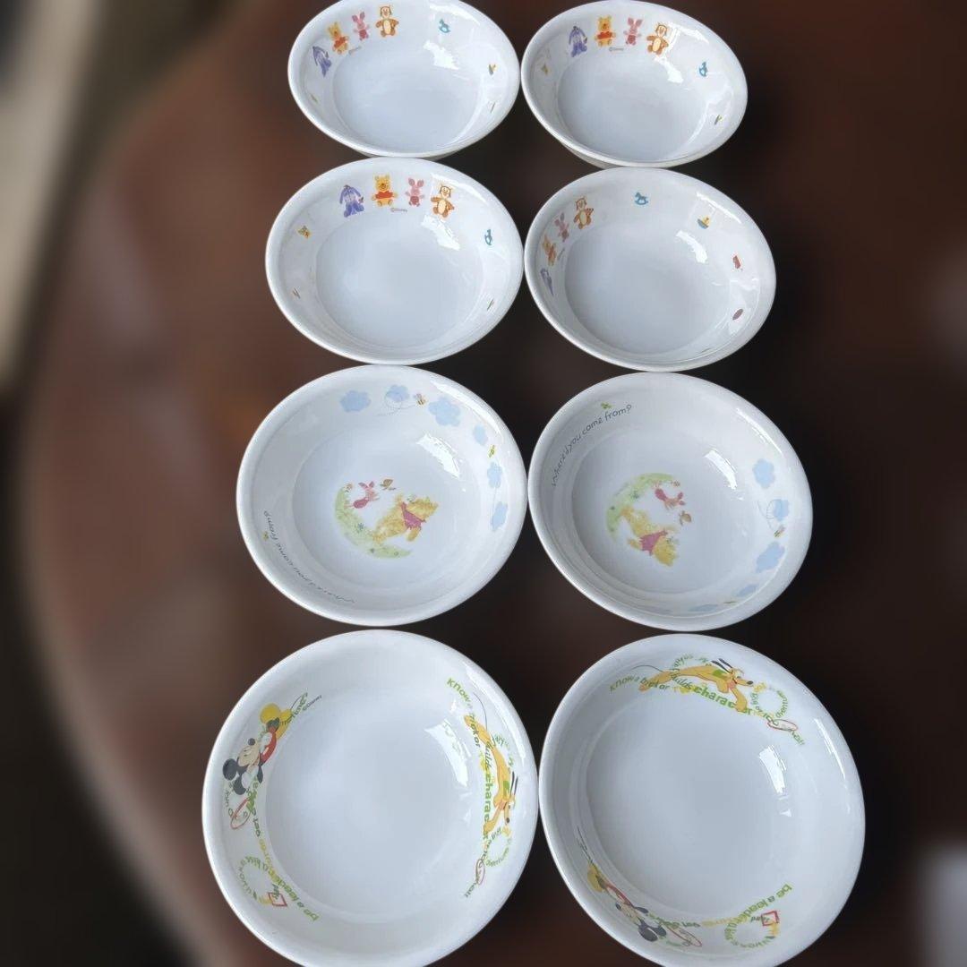 ディズニー 　小ボウル　・・・　13.8×3.5㎝8枚セット コレール米国製