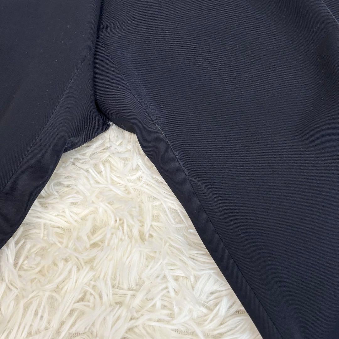 PLST パンツセットアップ　ノーカラー　パンツスーツ　ネイビー