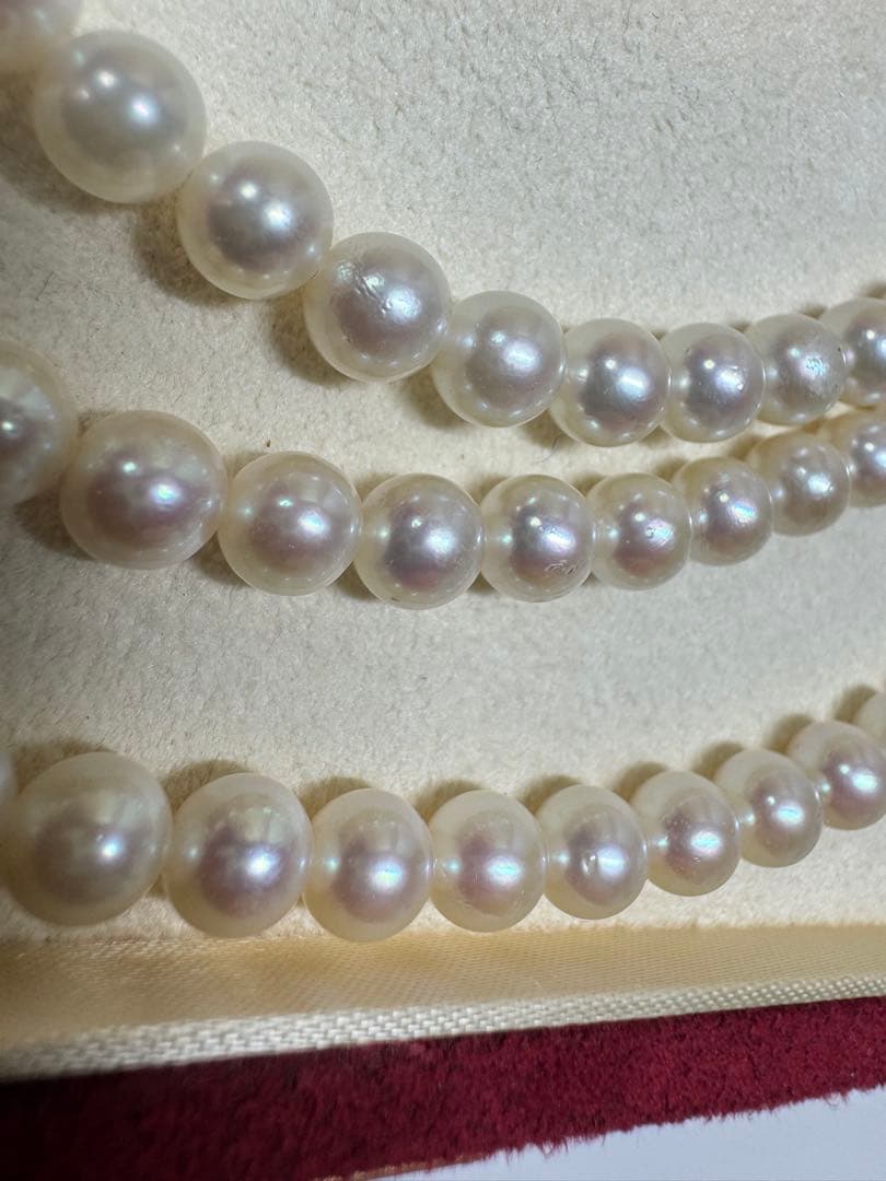 本真珠 パール ロングネックレス 約110cm 6.2mm 冠婚葬祭 フォーマル