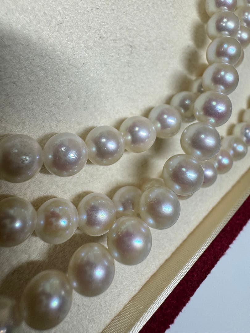本真珠 パール ロングネックレス 約110cm 6.2mm 冠婚葬祭 フォーマル