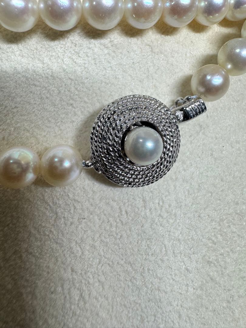 本真珠 パール ロングネックレス 約110cm 6.2mm 冠婚葬祭 フォーマル