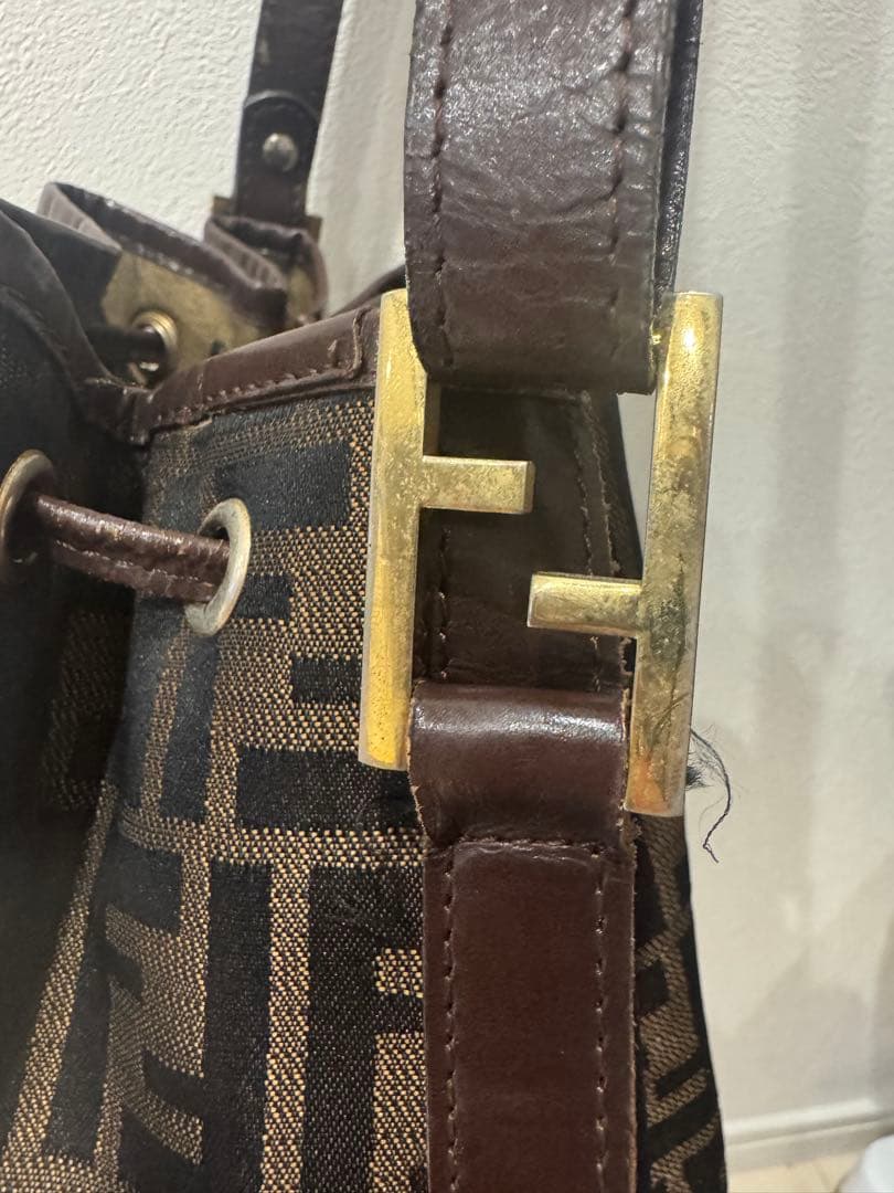 FENDI 巾着 ズッカ柄 ショルダーバッグ