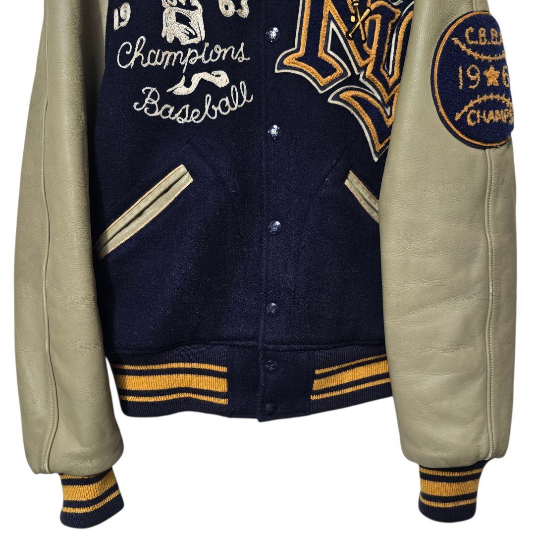 STYLE EYES M品番 90s メルトン×レザー スタジャン