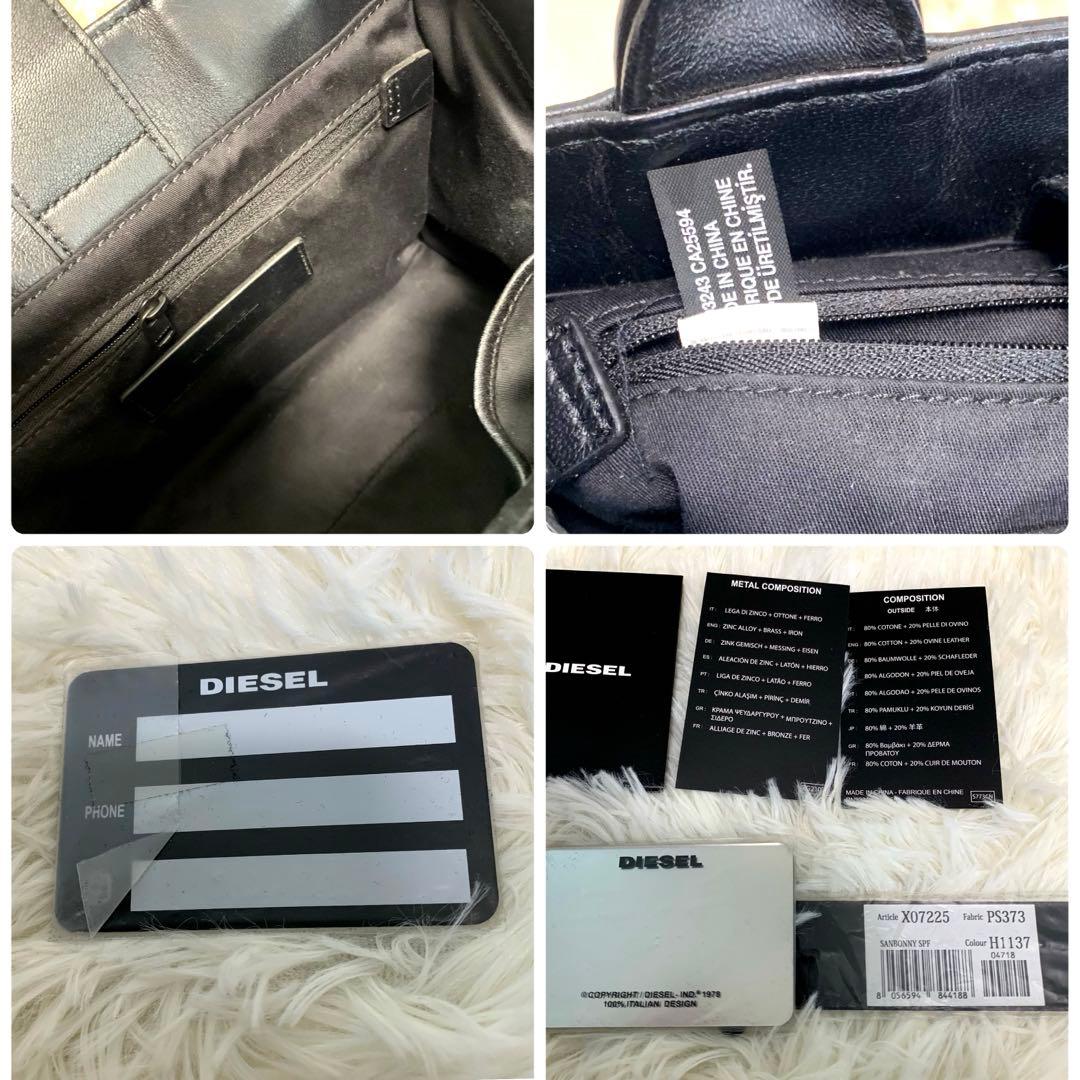 専用♡DIESEL【フラシ サンボニー】レザー キャンバス トートバッグ