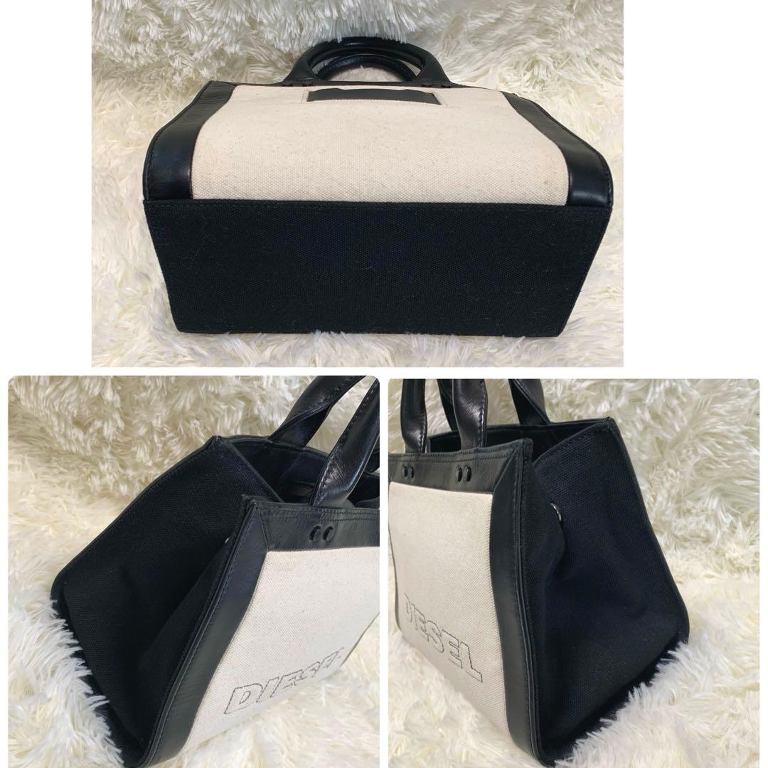 専用♡DIESEL【フラシ サンボニー】レザー キャンバス トートバッグ