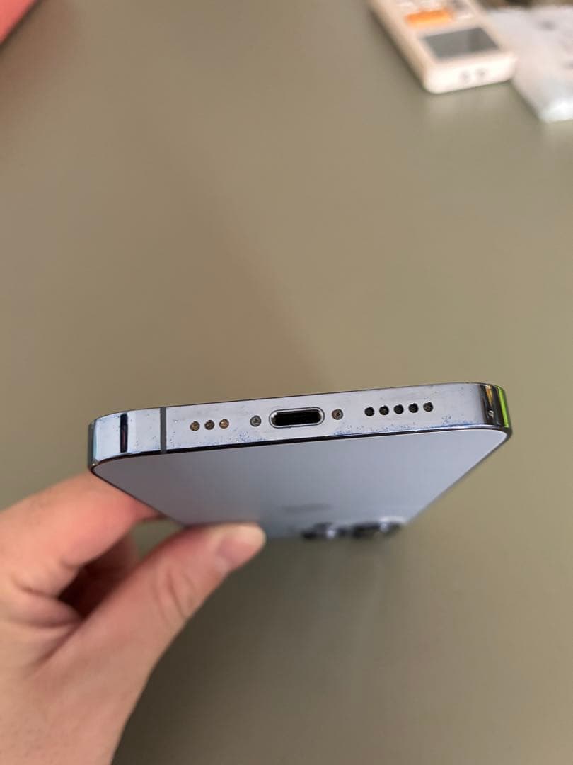 値下げ❗️「背面割れ有」iPhone13Pro 128 シエラブルー