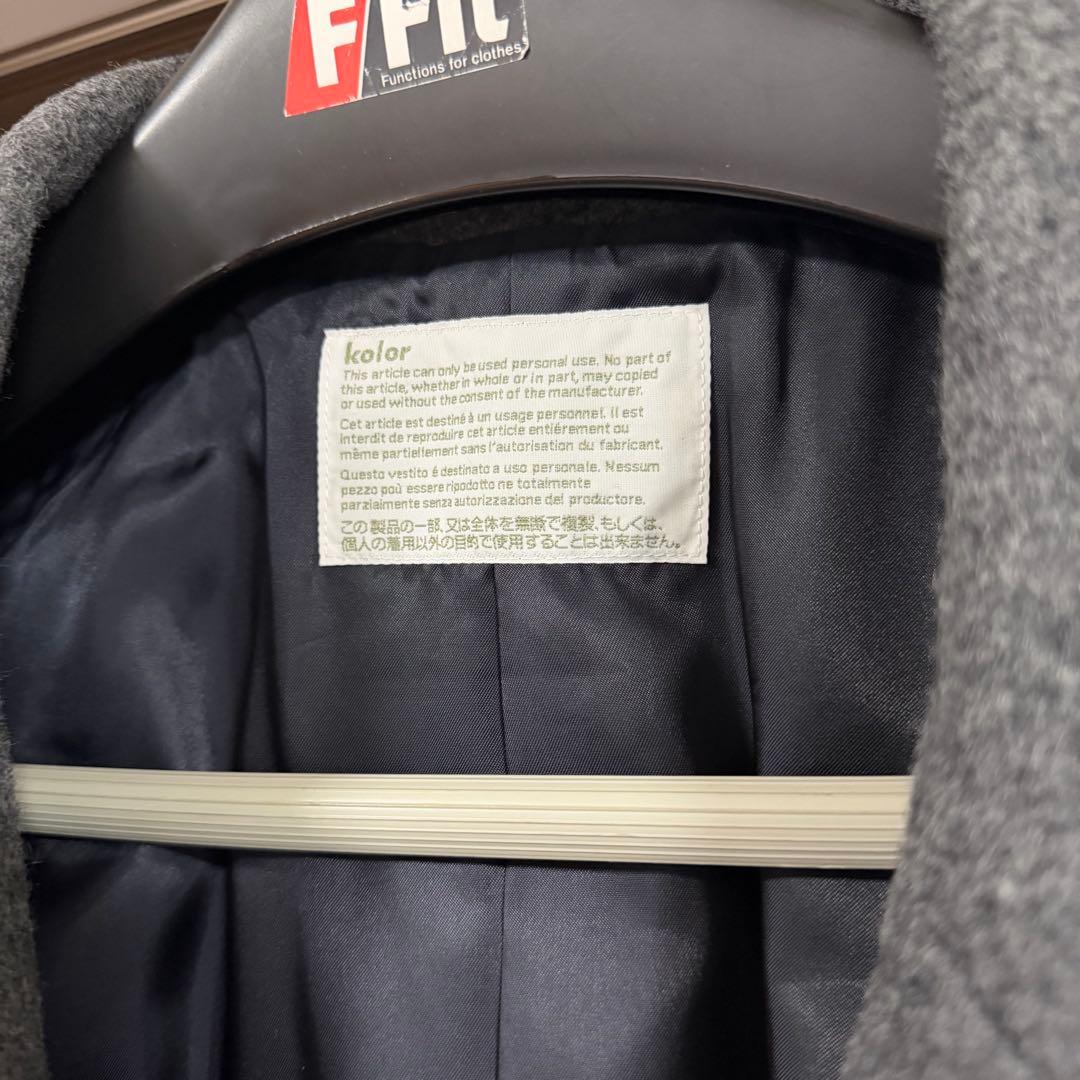 【破格】18aw kolor タスマニアメルトンWコート Pコート