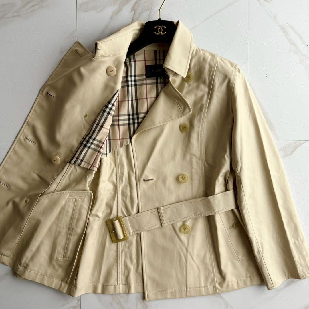 美品◆バーバリーロンドン トレンチコート ジャケット ベルト付 ノバチェック M