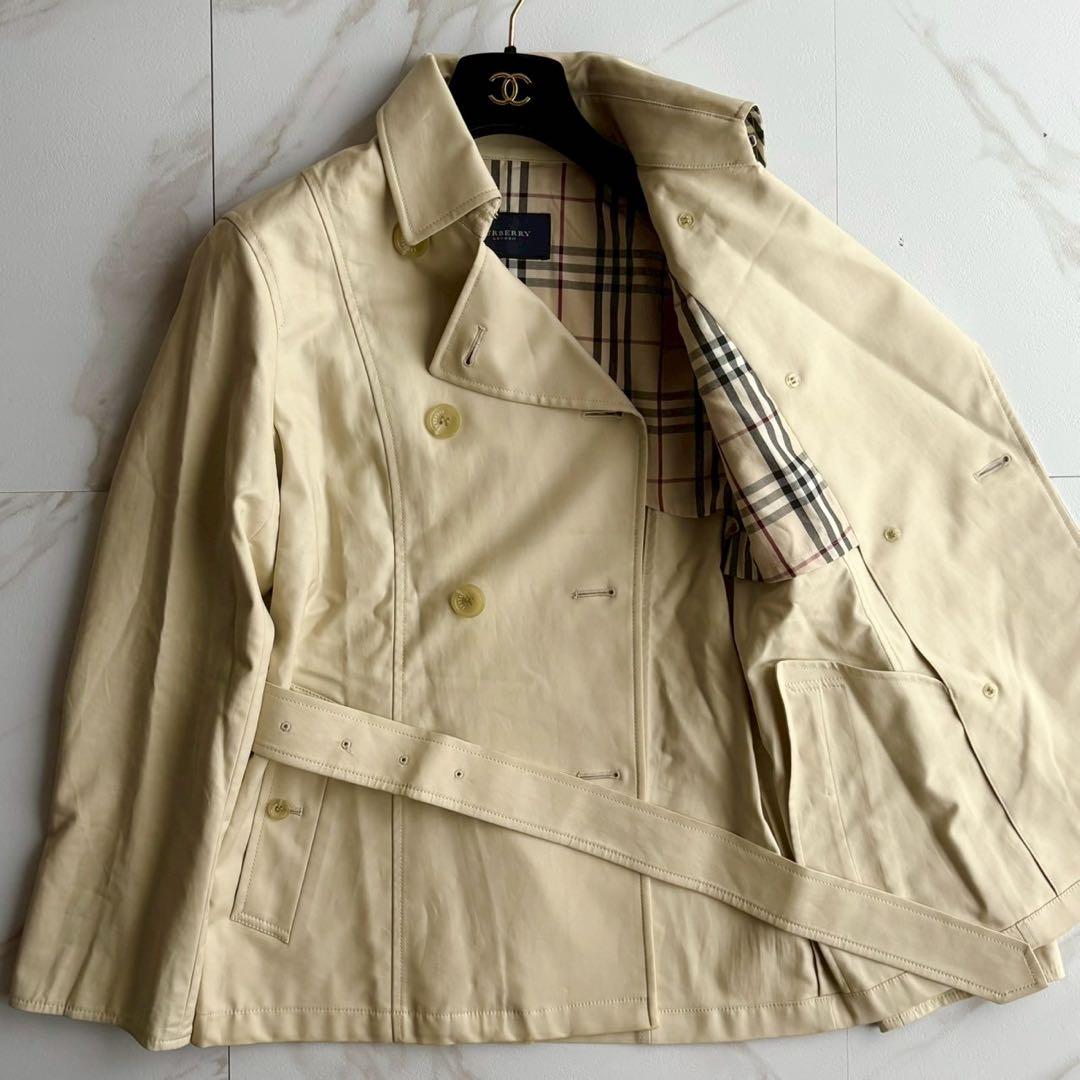 美品◆バーバリーロンドン トレンチコート ジャケット ベルト付 ノバチェック M