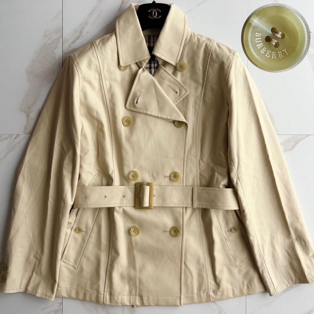 美品◆バーバリーロンドン トレンチコート ジャケット ベルト付 ノバチェック M