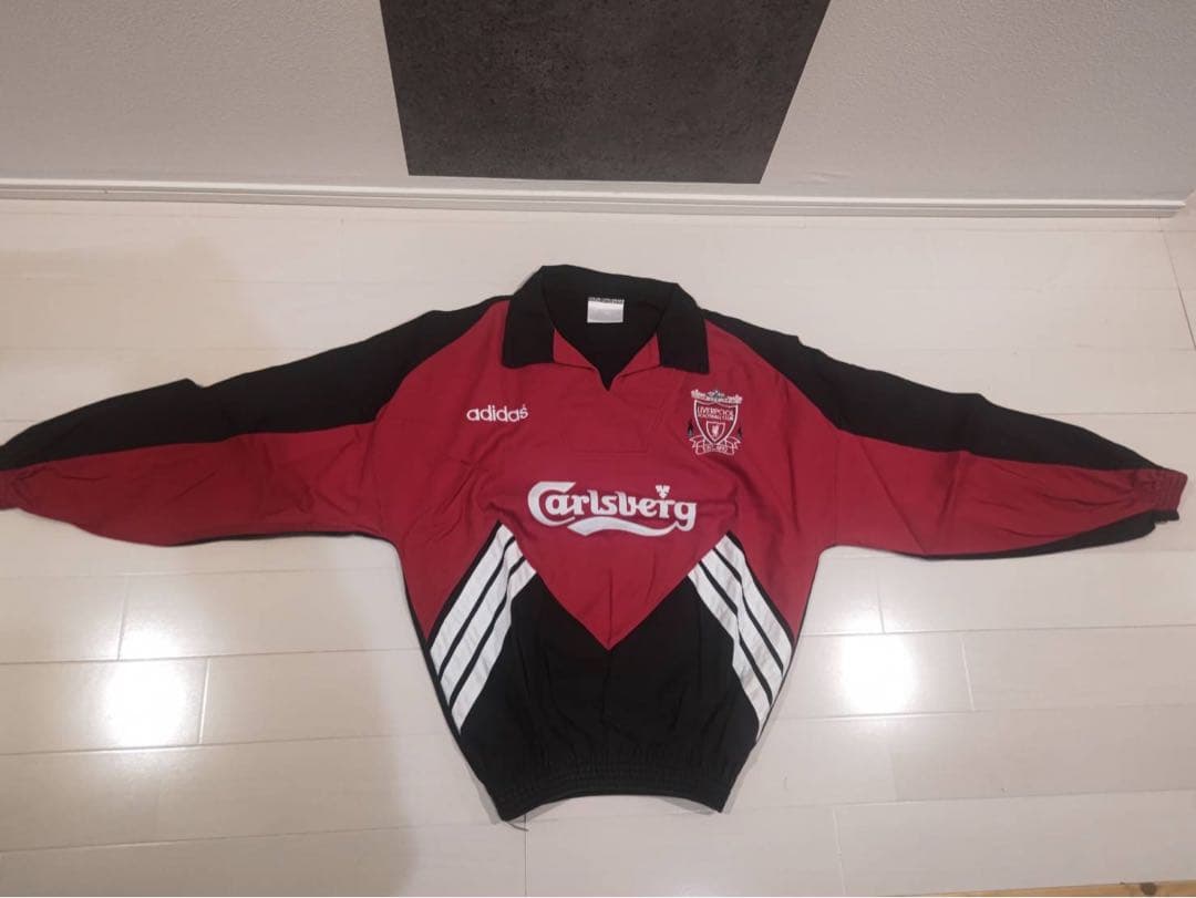 希少 90年代アディダス リバプールFC 刺繍コットンジャケットヴィンテージ