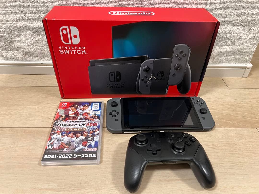 Nintendo Switchグレー 本体、プロコントローラー、ソフト1本セット