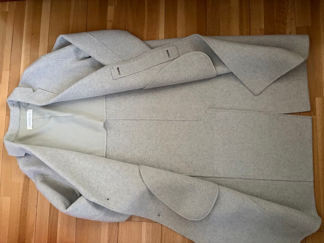 GALERIE VIE ライトメルトン チェスターコート　34 ライトグレー