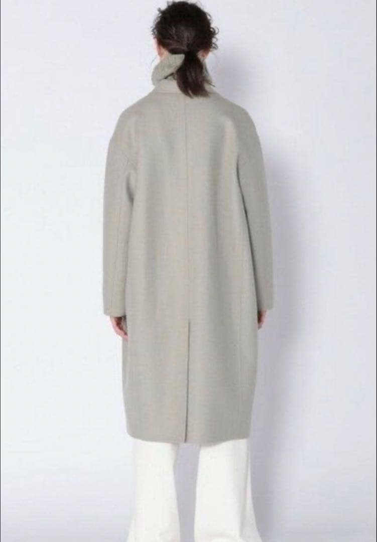 GALERIE VIE ライトメルトン チェスターコート　34 ライトグレー