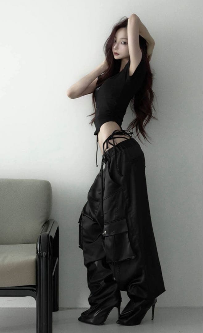 theredthread S pierce cargo pants サテン