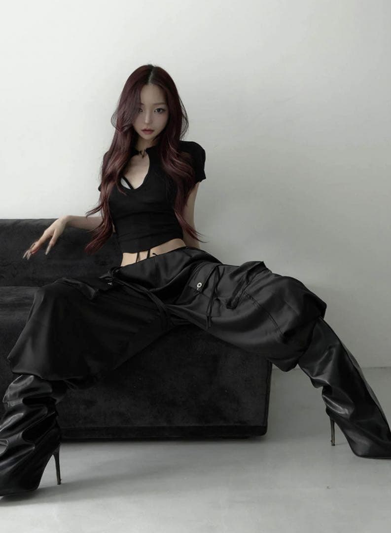 theredthread S pierce cargo pants サテン