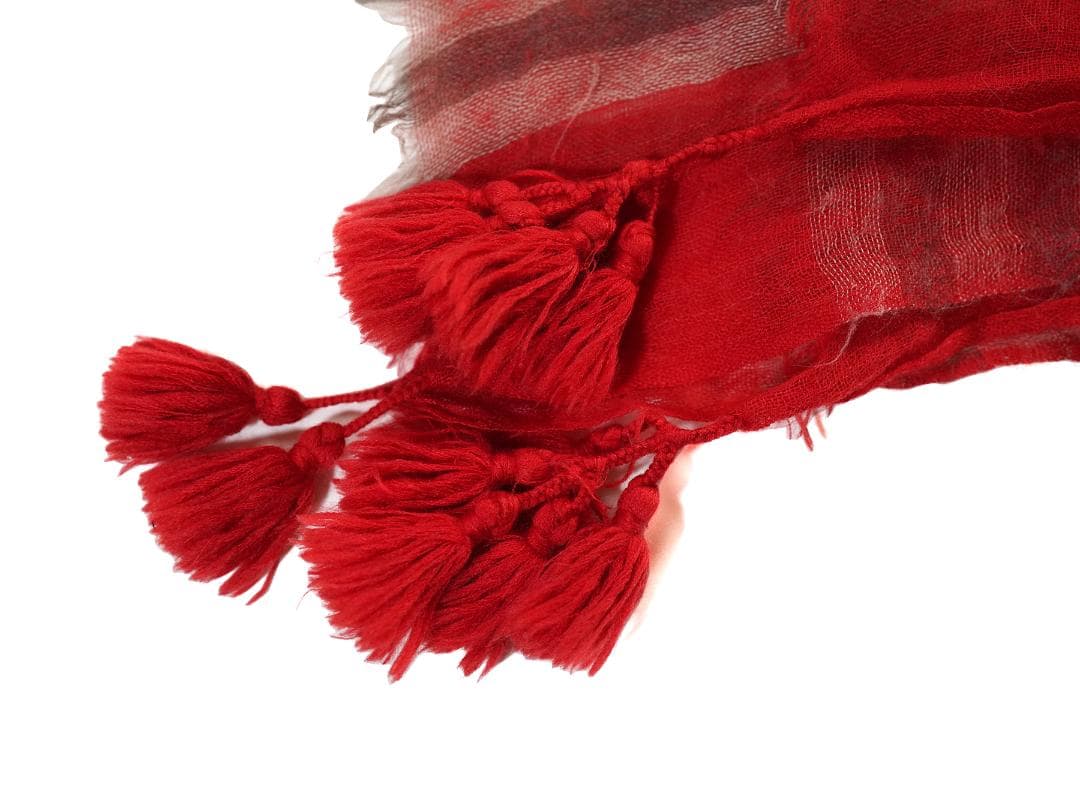 カトマンズ製 ARTS&SCIENCE フリンジ チェック カシミヤストール