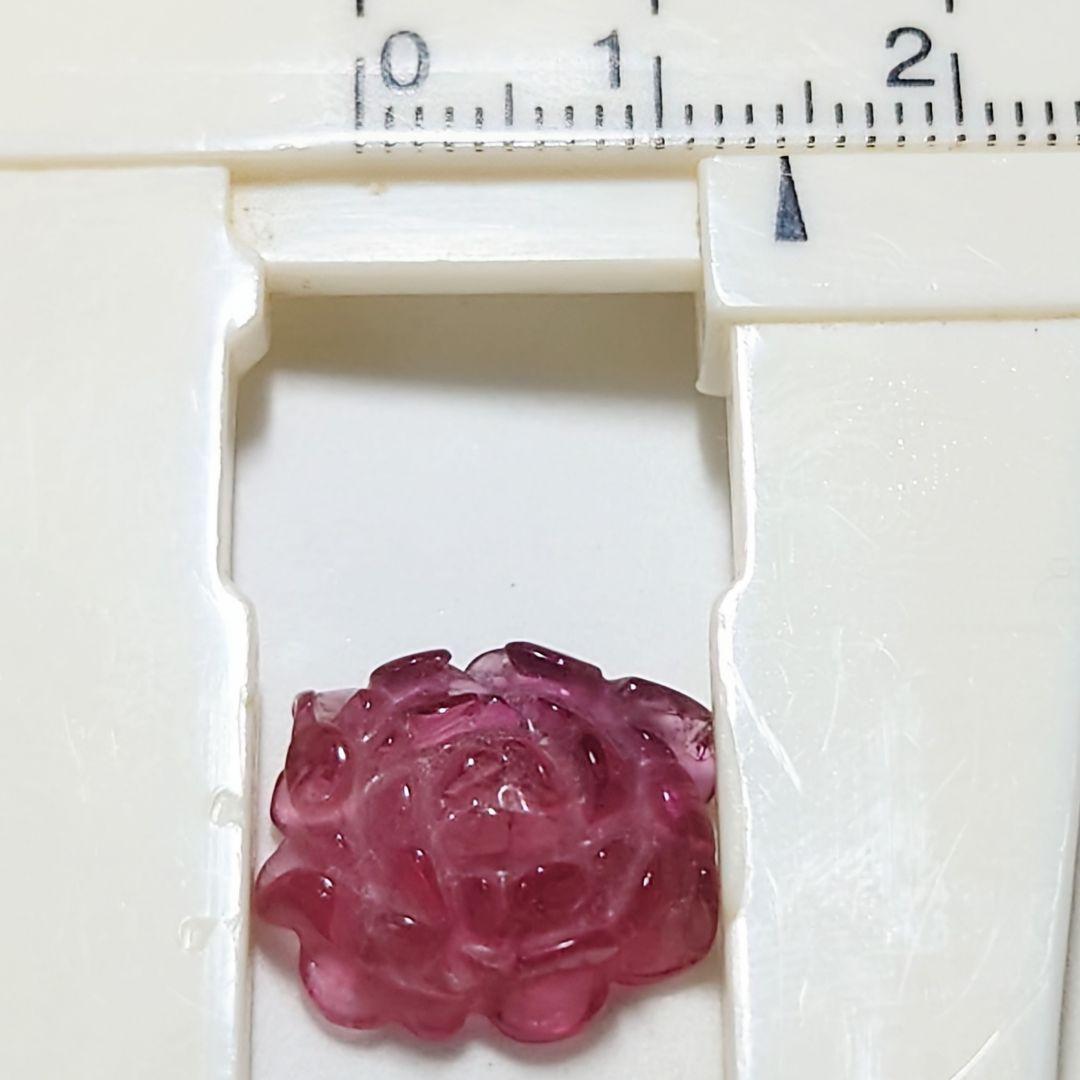 ★ピンクトルマリン 大粒薔薇型ビーズ(SA+)