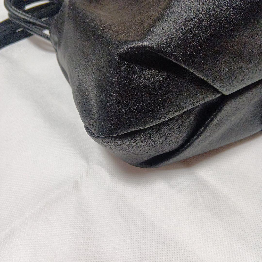 russet レザー巾着 4WAYショルダーバッグ　ブラック　ラシット