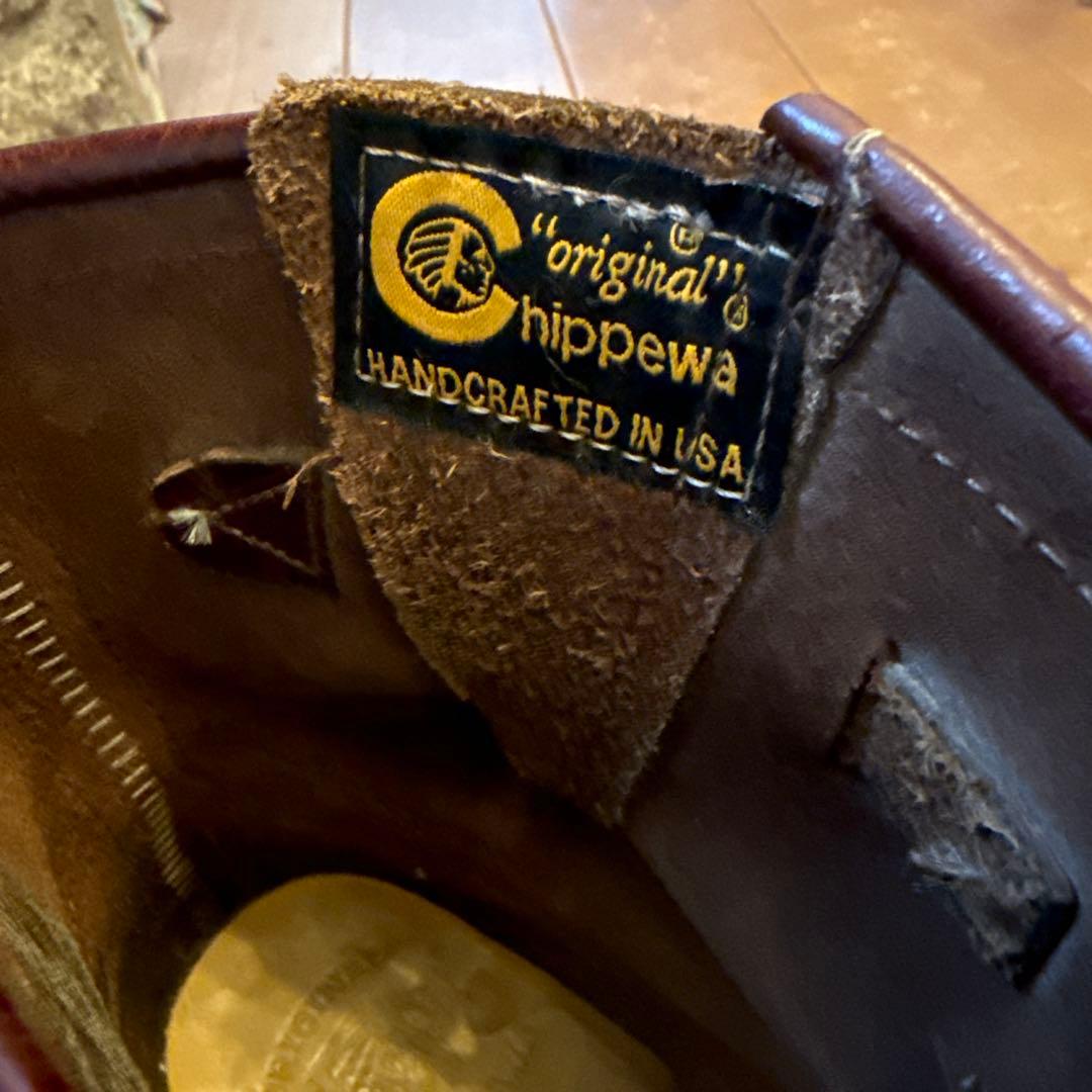 Chippewa エンジニアブーツ バーガンディ