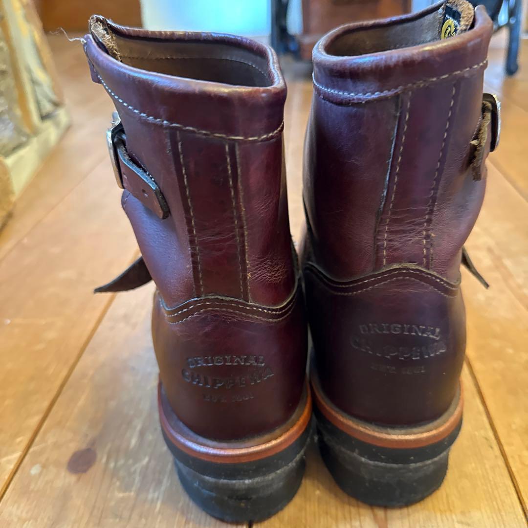 Chippewa エンジニアブーツ バーガンディ