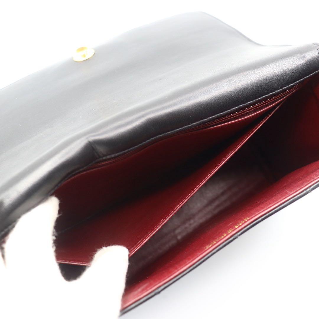 美品　シャネル　ラムスキン　ココマーク　ショルダーバッグ　ブラック