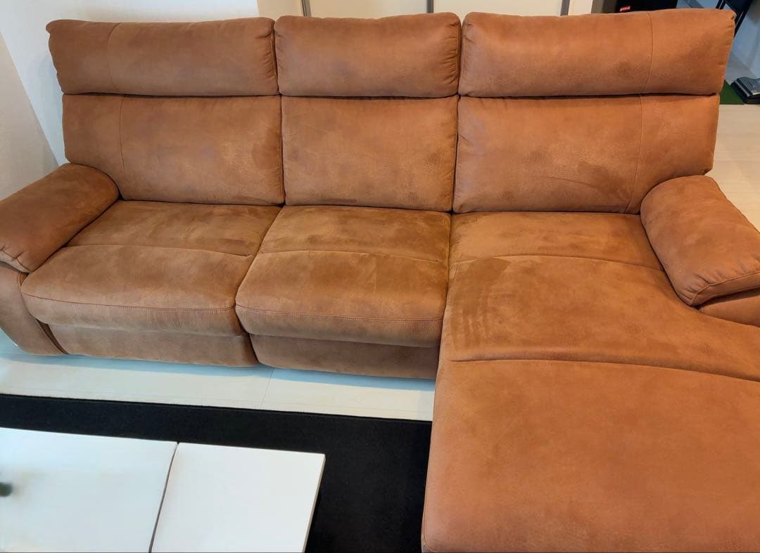 「大阪太郎」カウチソファ 3人掛け ハイバック 電動リクライニング