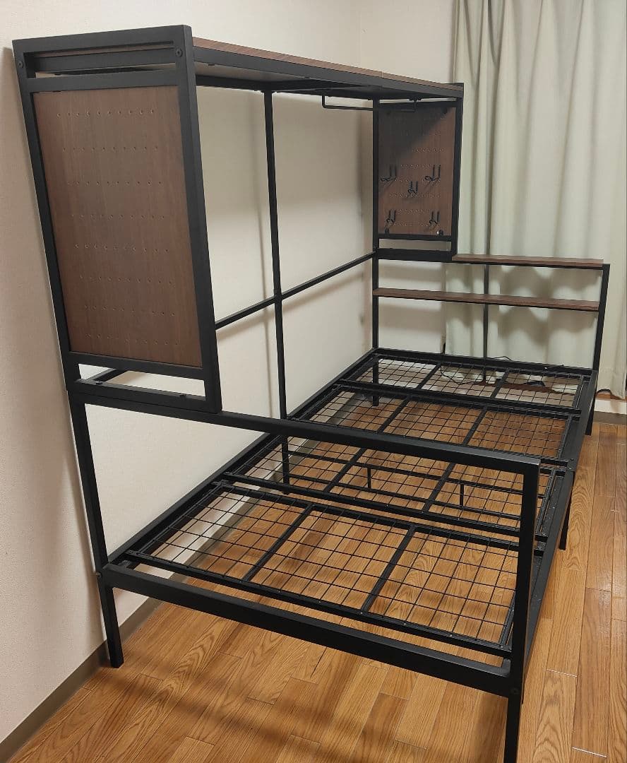 引取限定　オールイン ベッド アイアン フレーム シングル ブラック