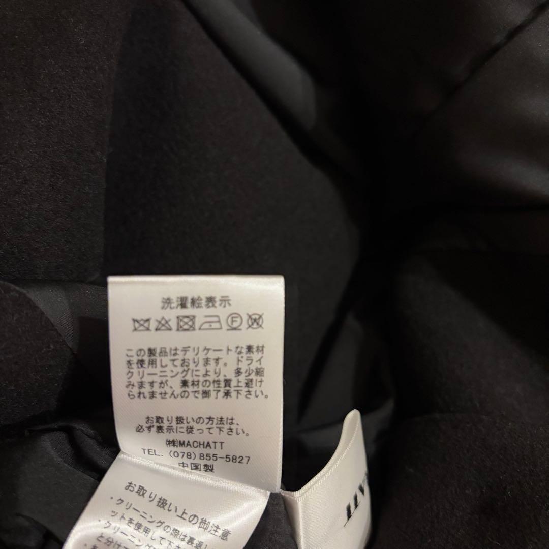 【美品】マチャット machatt ベスト黒　ぺプラムベスト　ジレ