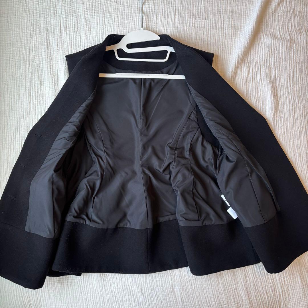 【美品】マチャット machatt ベスト黒　ぺプラムベスト　ジレ