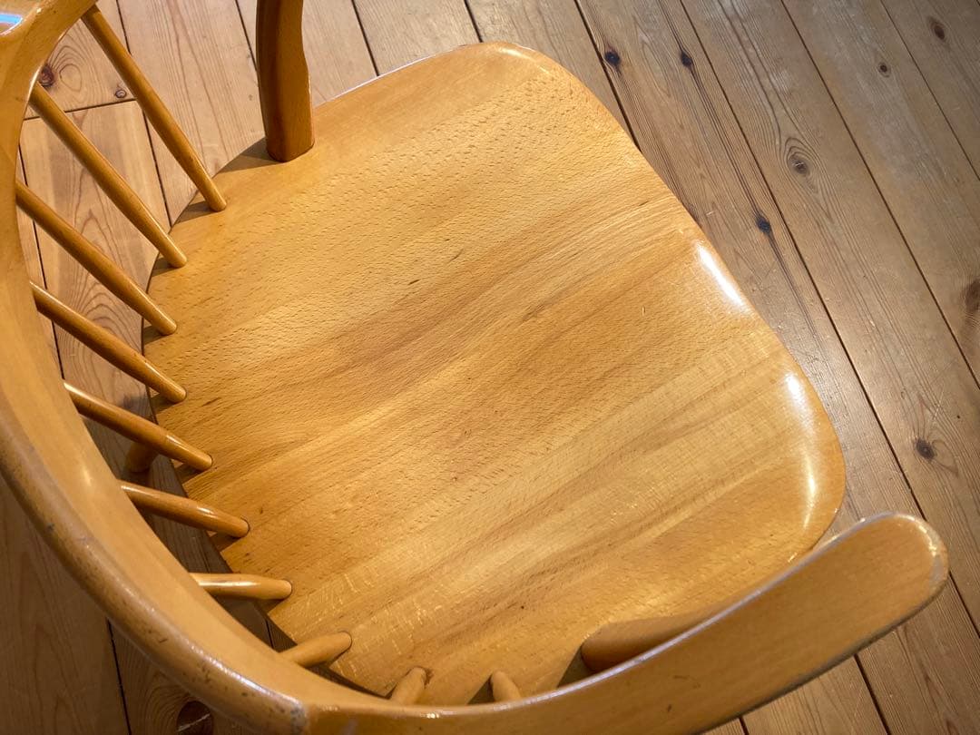 ①画像56枚 キツツキ ダイニングチェア ナチュラル 昭和56年 アーム コロニ