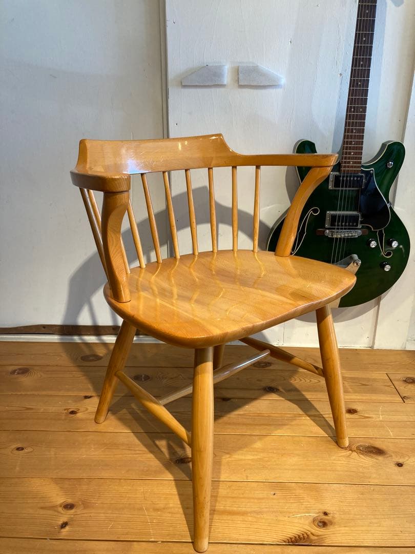 ①画像56枚 キツツキ ダイニングチェア ナチュラル 昭和56年 アーム コロニ